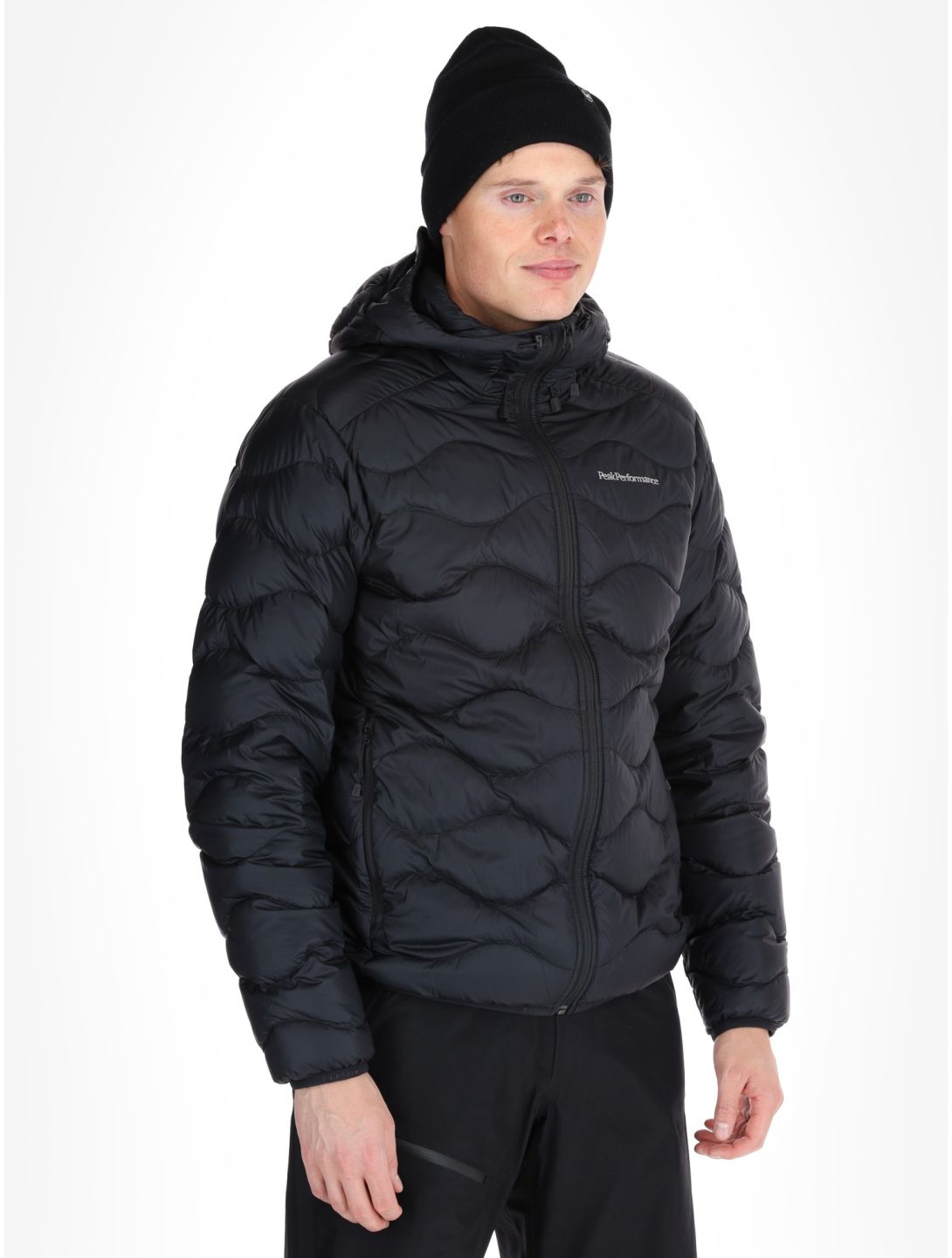 Peak Performance, M Helium Down Hood down jacket men Black black 