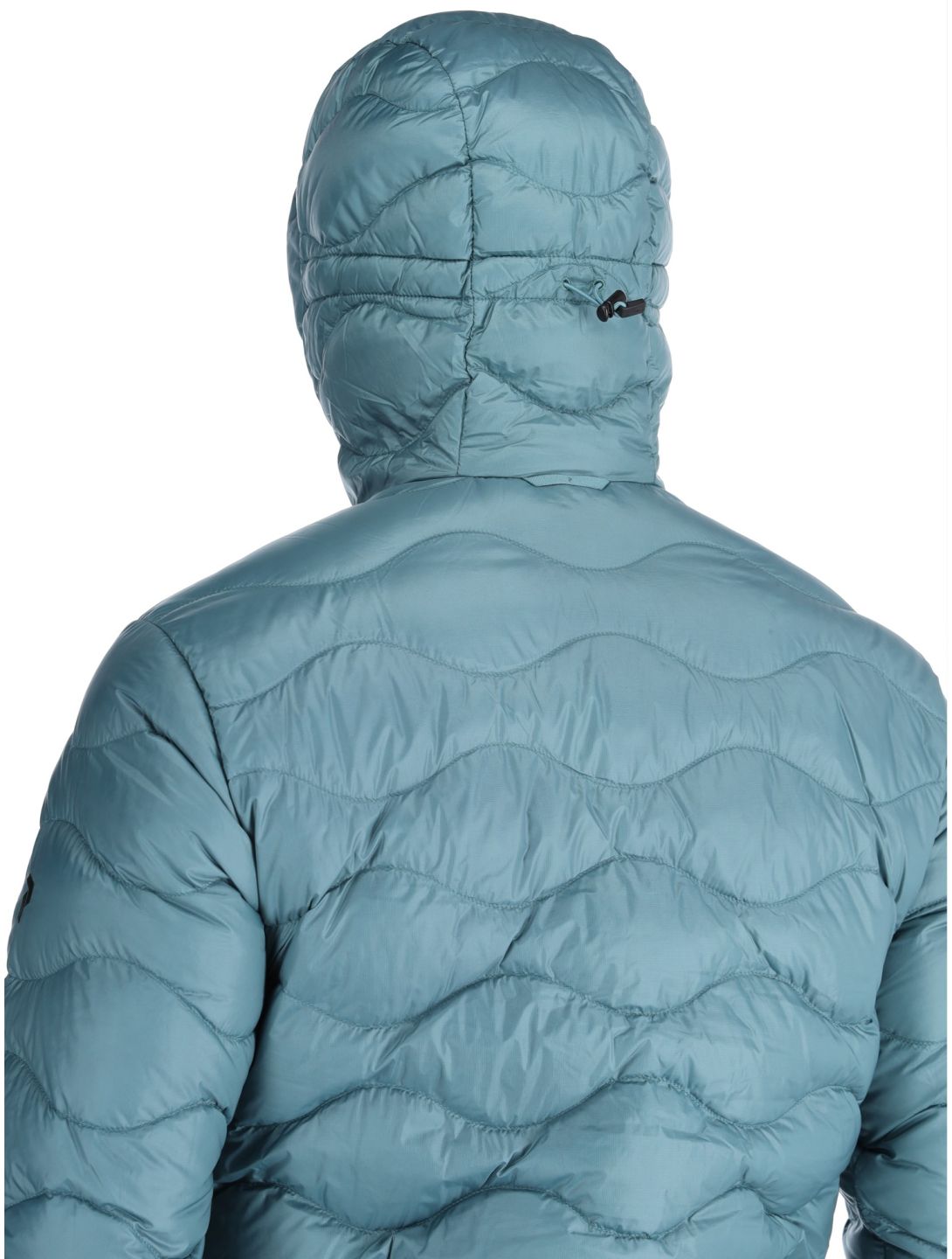 Peak Performance, M Helium Down Hood down jacket men Hydro Fresh / Infinity Teel blue 