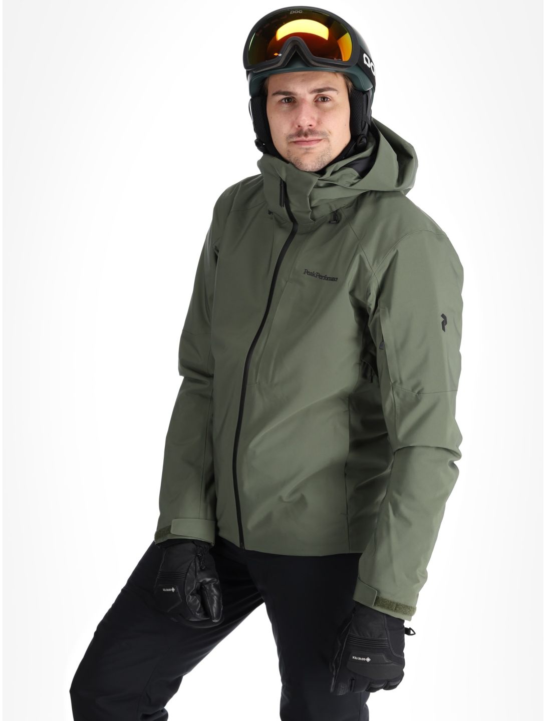 Peak Performance, M Maroon ski jacket men Pine Needle green 