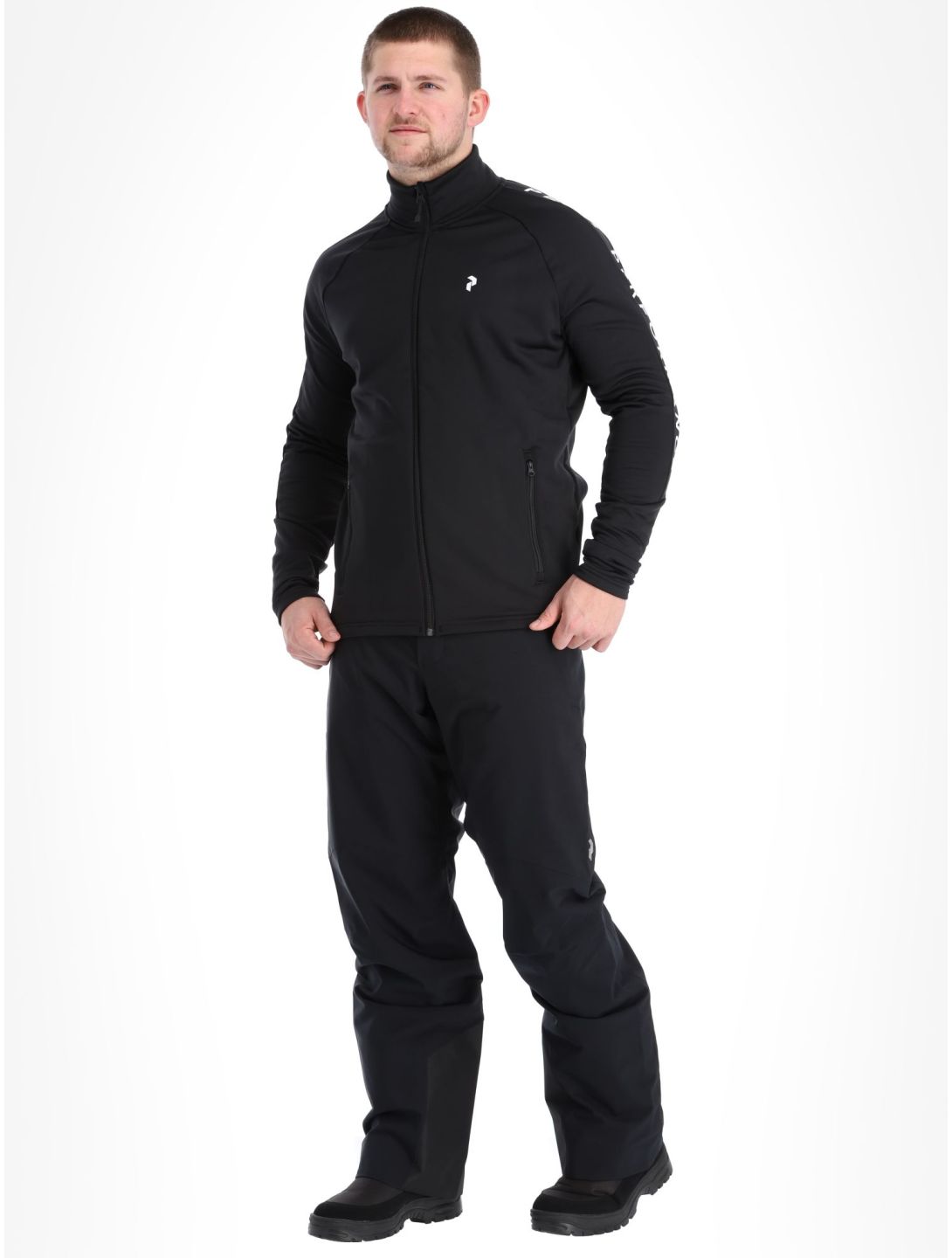 Peak Performance, M Rider Mid Zip jacket men Black-Black black 