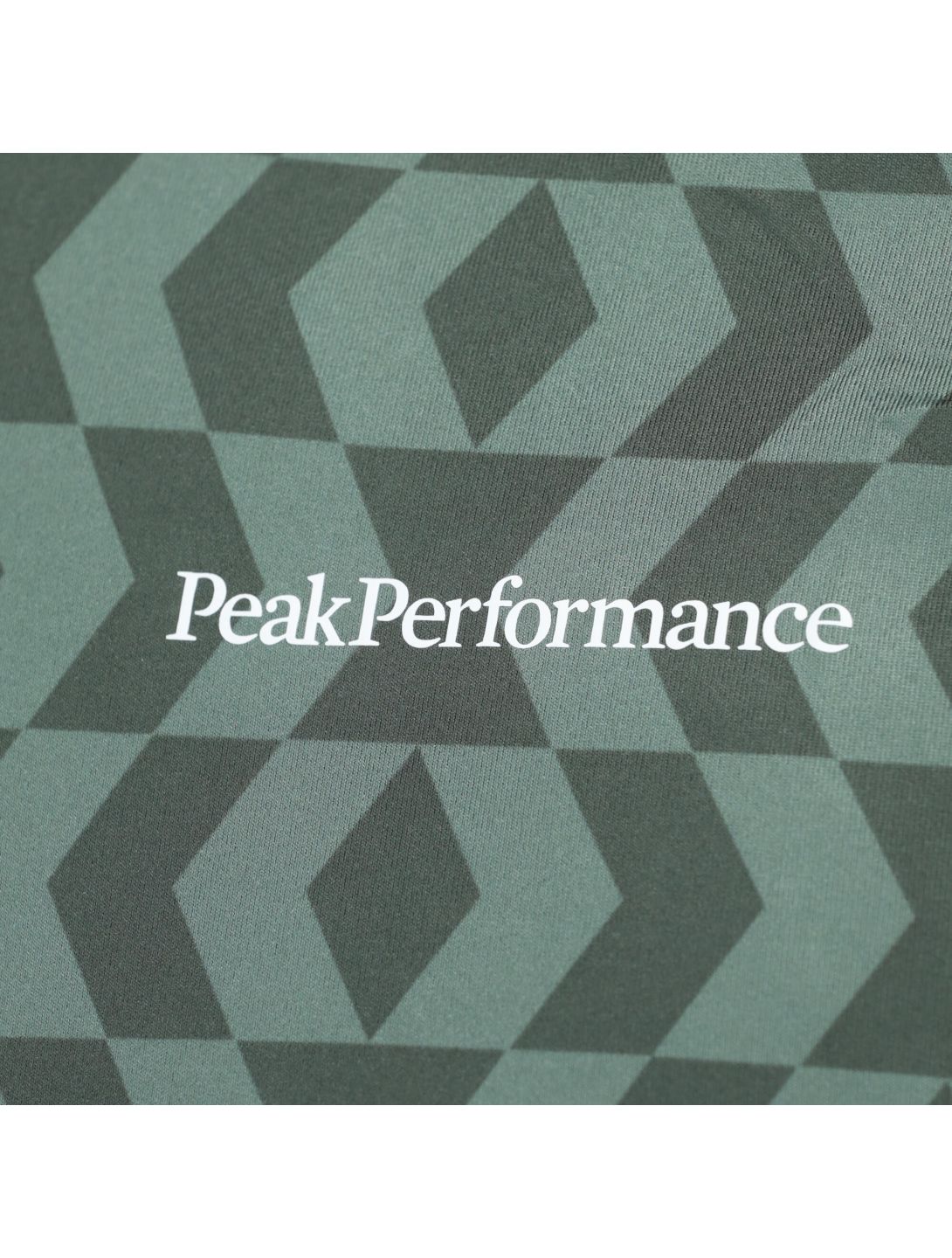 Peak Performance, Spirit Half Zip Printed thermal shirt men pattern green