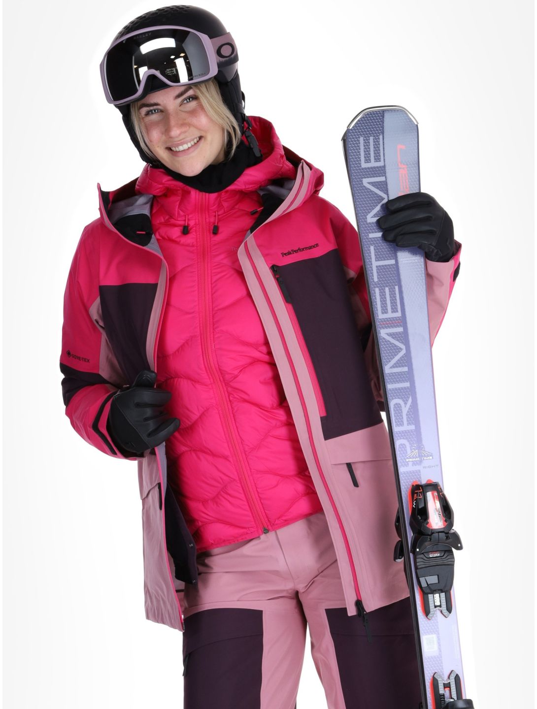 Peak Performance, W Gravity Gore-Tex 3L hardshell ski jacket women Beetroot Purple / Mystic Purple / Bitter Root pink, purple 