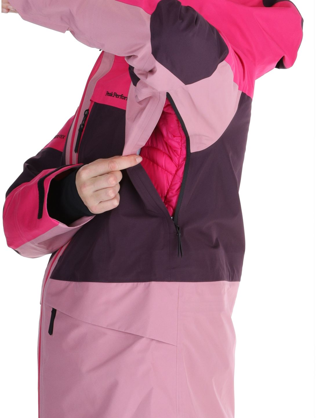 Peak Performance, W Gravity Gore-Tex 3L hardshell ski jacket women Beetroot Purple / Mystic Purple / Bitter Root pink, purple 