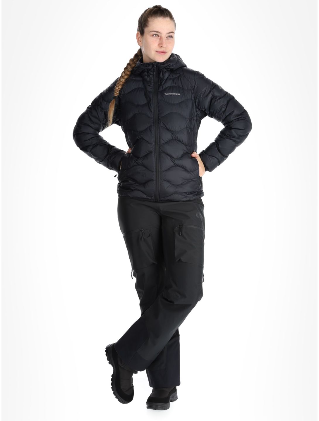 Peak Performance, W Helium Down Hood down jacket women Black black 