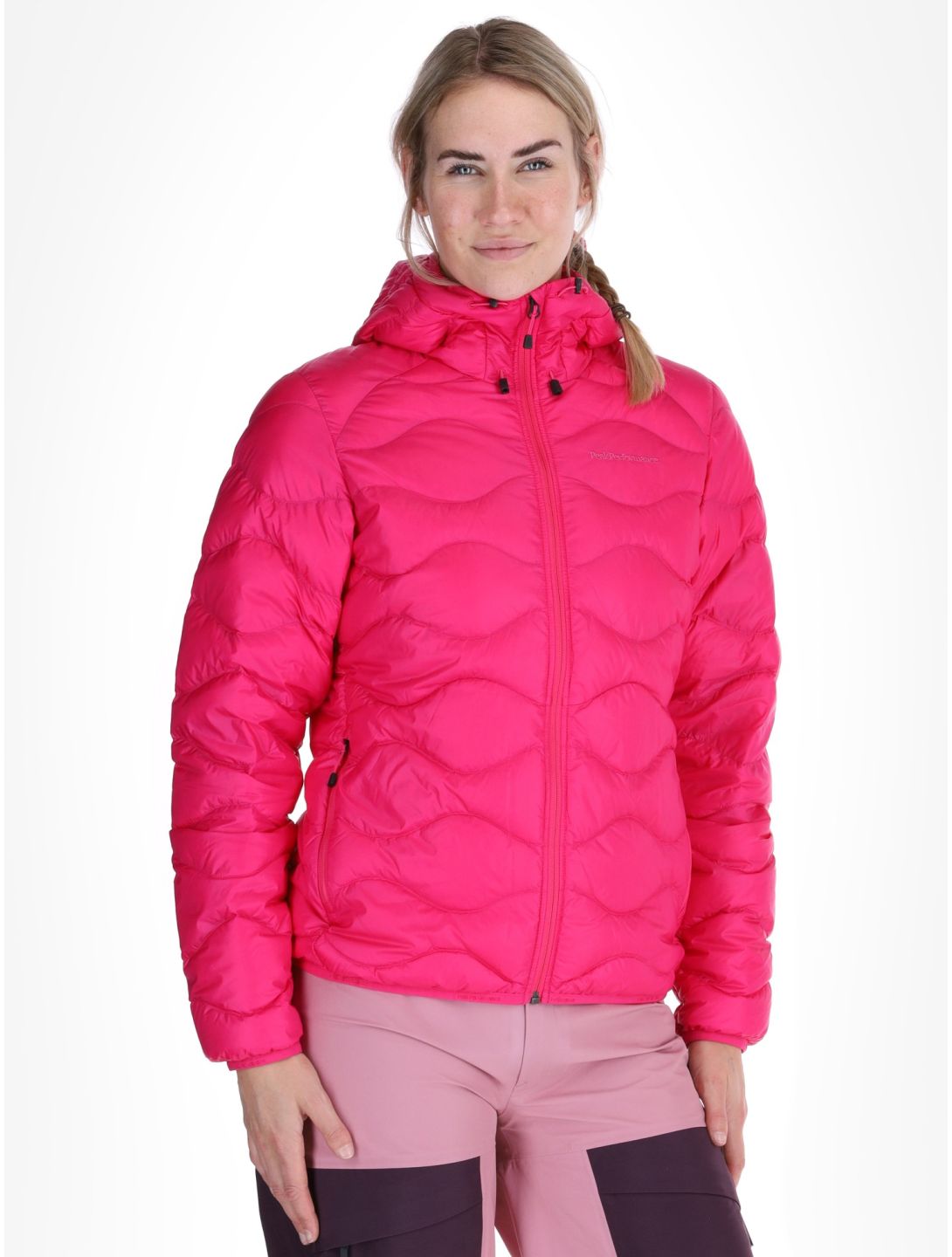 Peak Performance, W Helium Down Hood down jacket women Beetroot Purple purple 