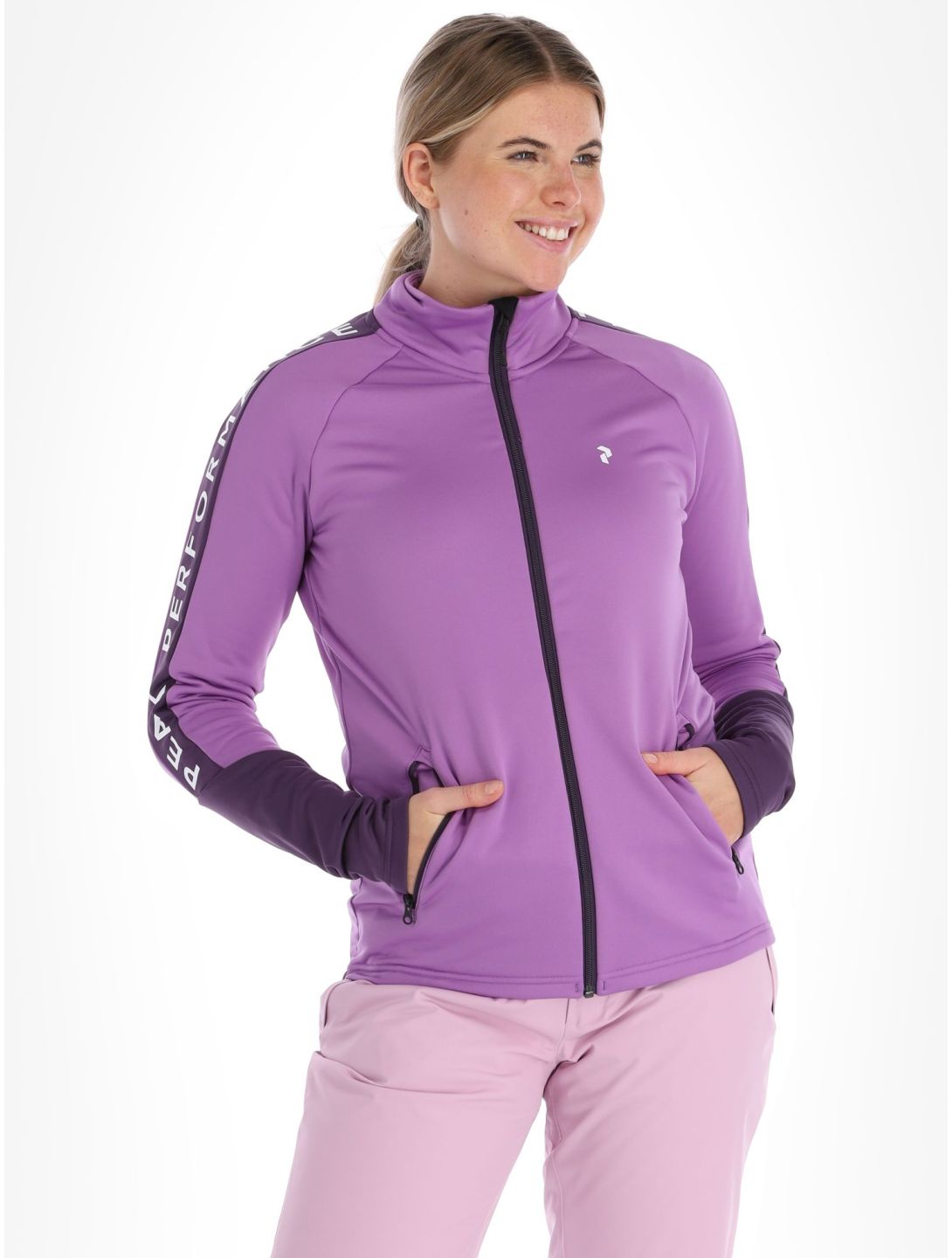 Peak Performance, W Rider Mid Zip jacket women Action Lilac Indigo purple 