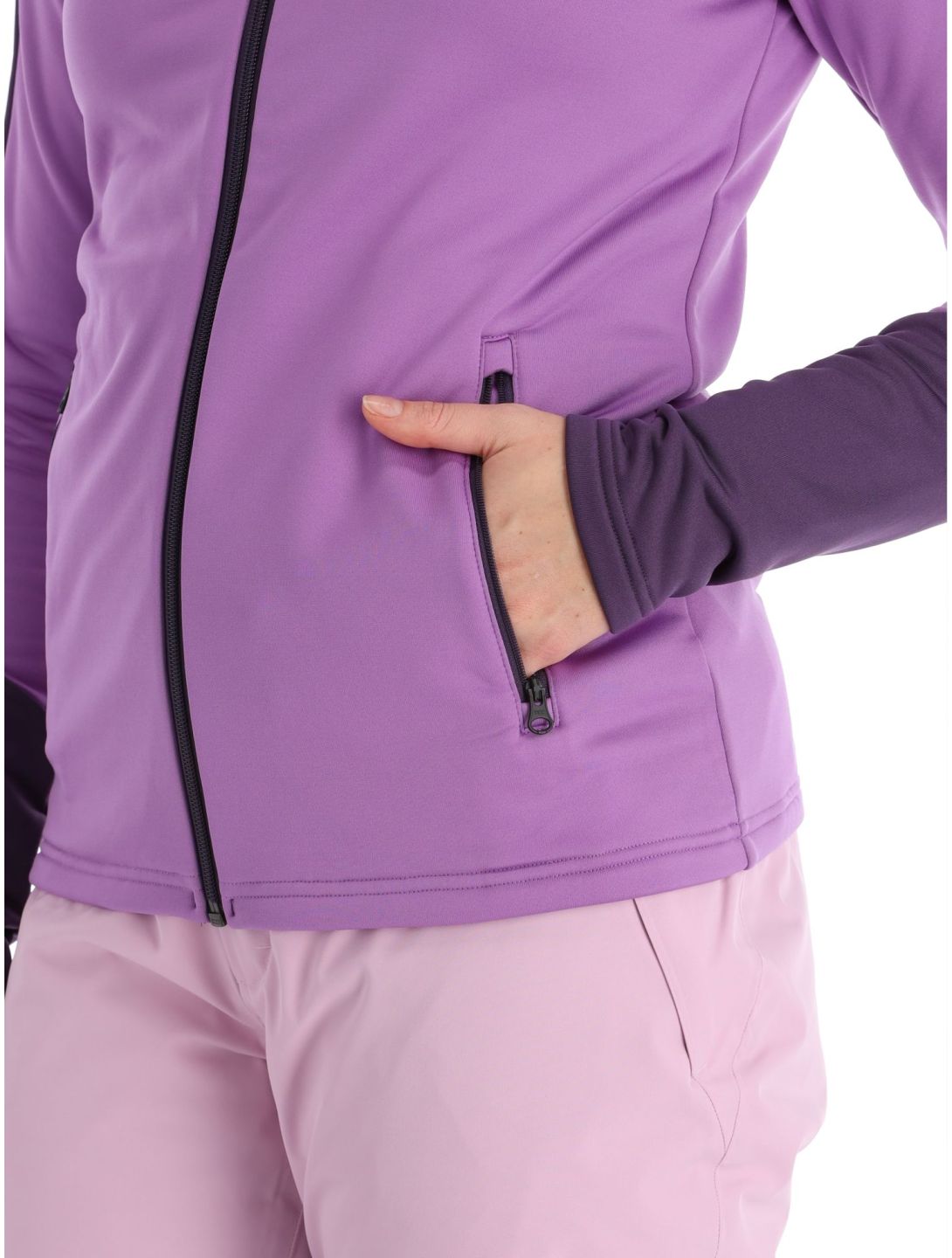 Peak Performance, W Rider Mid Zip jacket women Action Lilac Indigo purple 