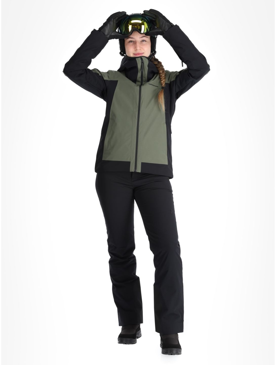 Peak Performance, W Rider Tech 2L ski jacket women Pine Needle / Black black, green 