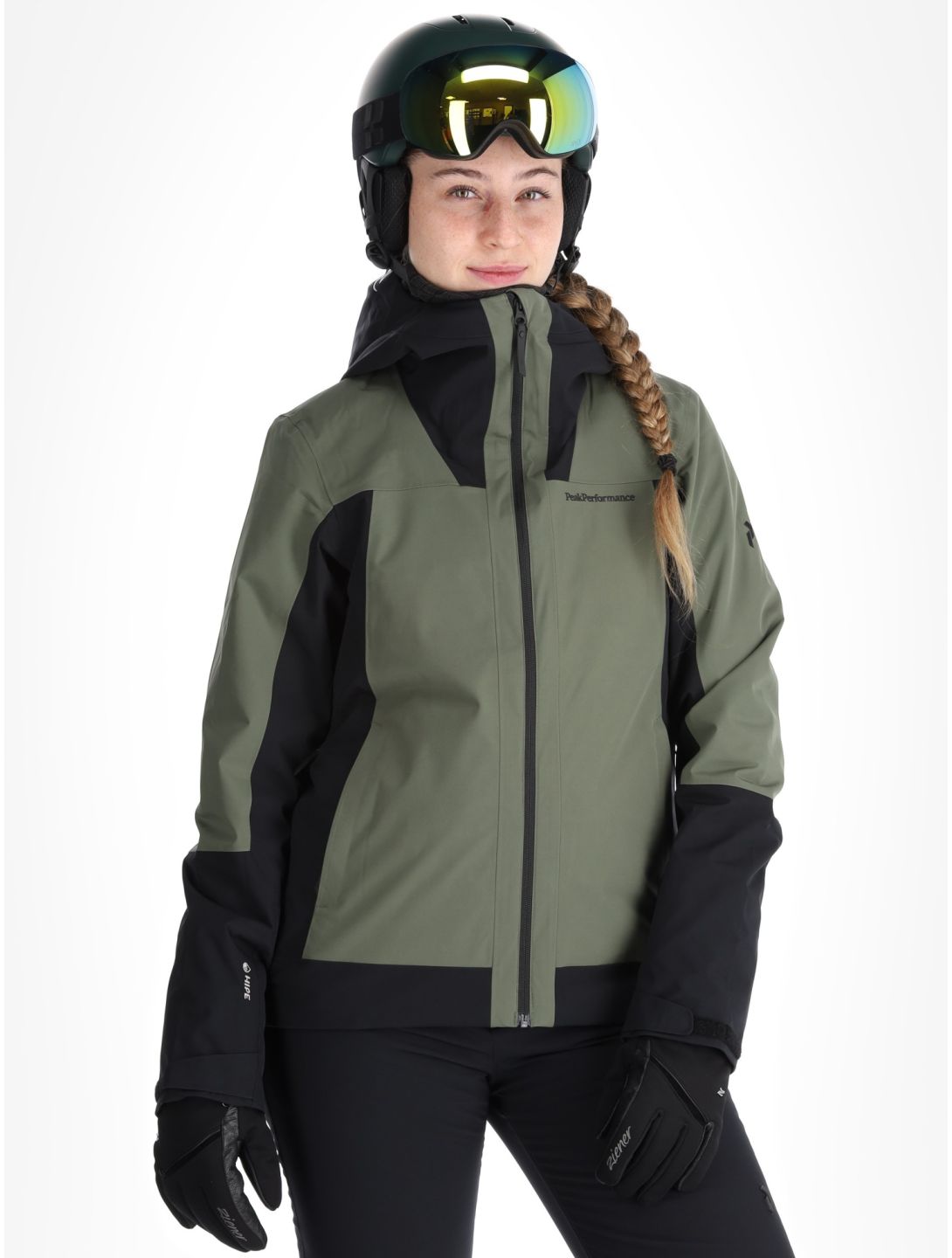 Peak Performance, W Rider Tech 2L ski jacket women Pine Needle / Black black, green 