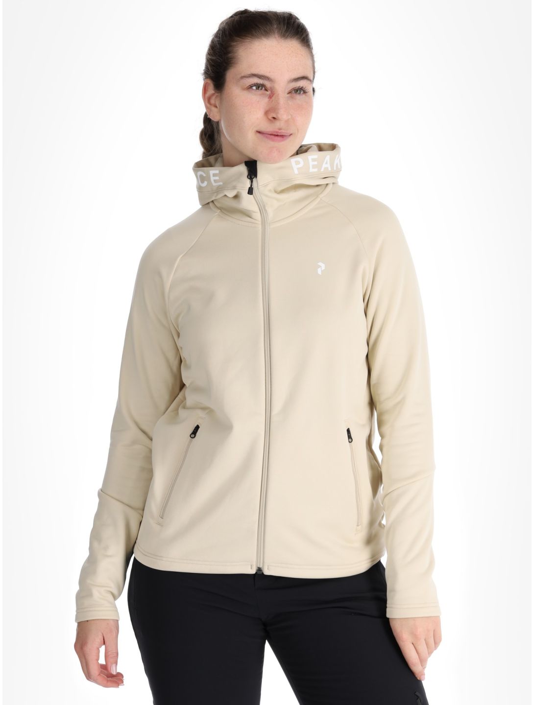 Peak Performance, W Rider Zip Hood jacket women Sand Fog beige 