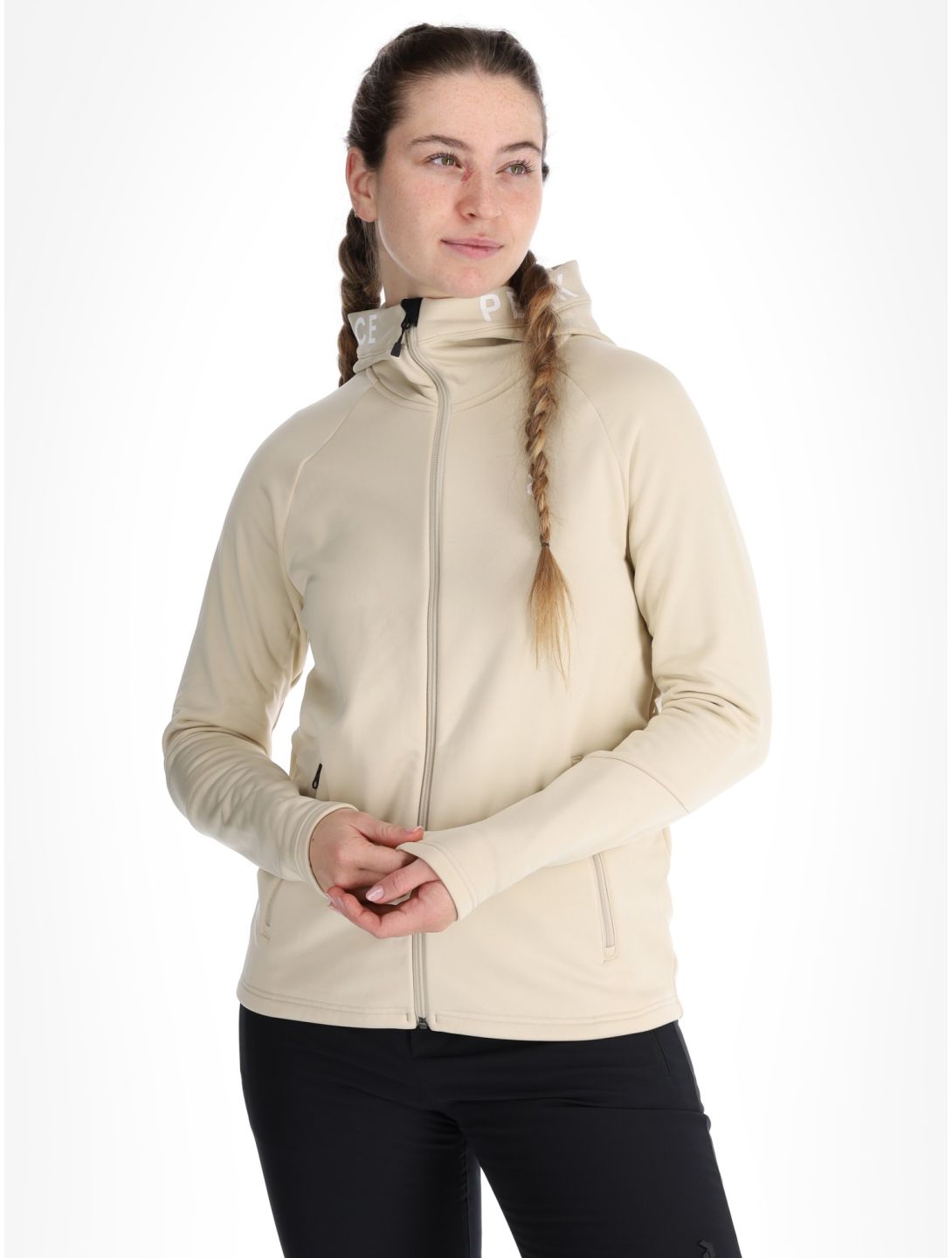 Peak Performance, W Rider Zip Hood jacket women Sand Fog beige 