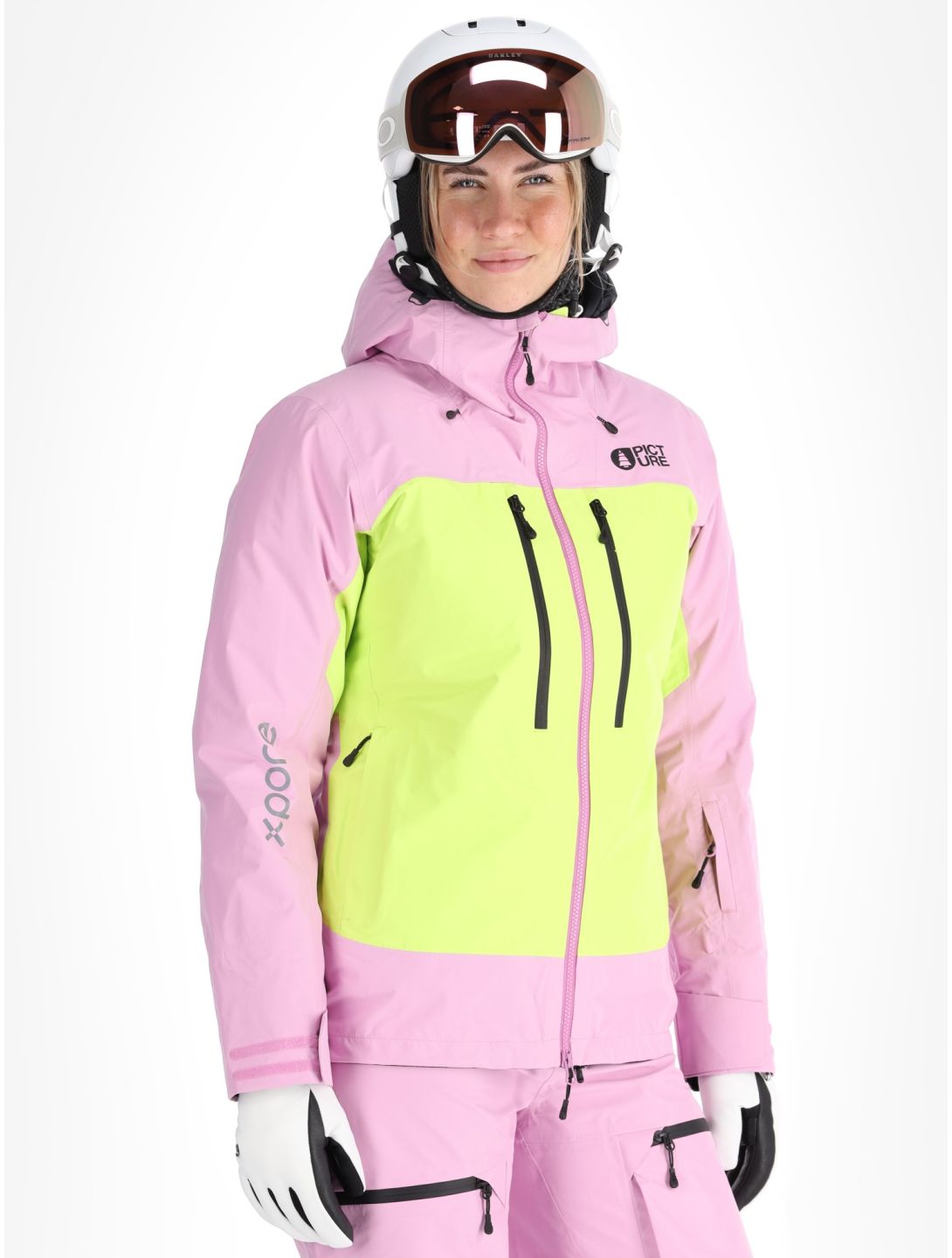 Picture, Acidid 3L hardshell ski jacket women Orchid Acid Lime green, pink 