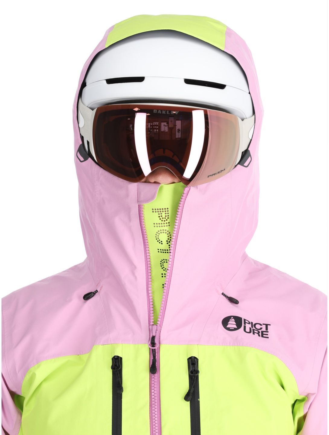 Picture, Acidid 3L hardshell ski jacket women Orchid Acid Lime green, pink 