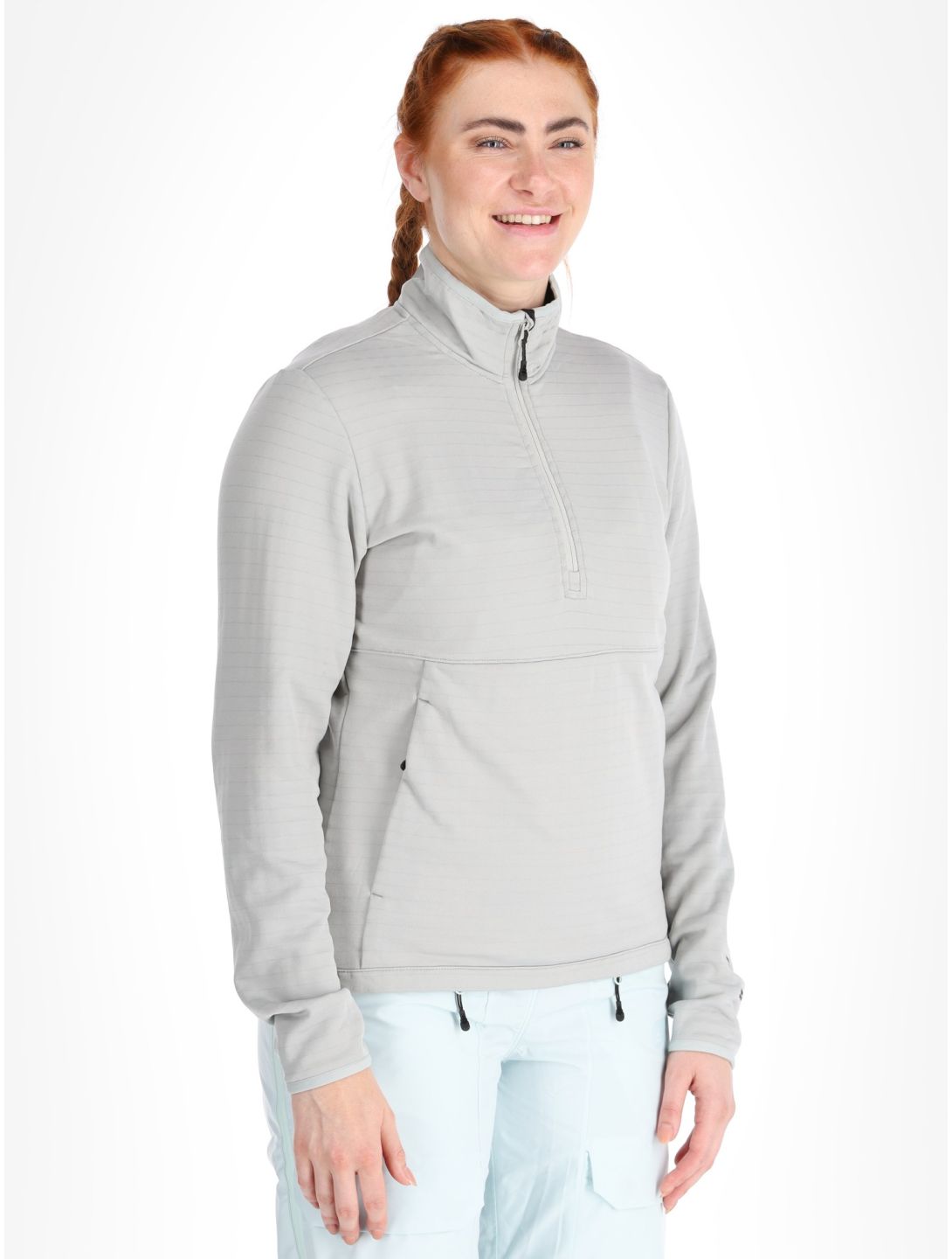 Picture, Bake W 1/4 Grid pullover women Pigeon grey 