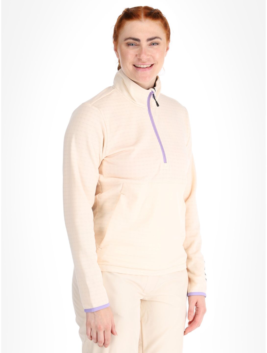 Picture, Bake W 1/4 Grid pullover women Vanilla beige 