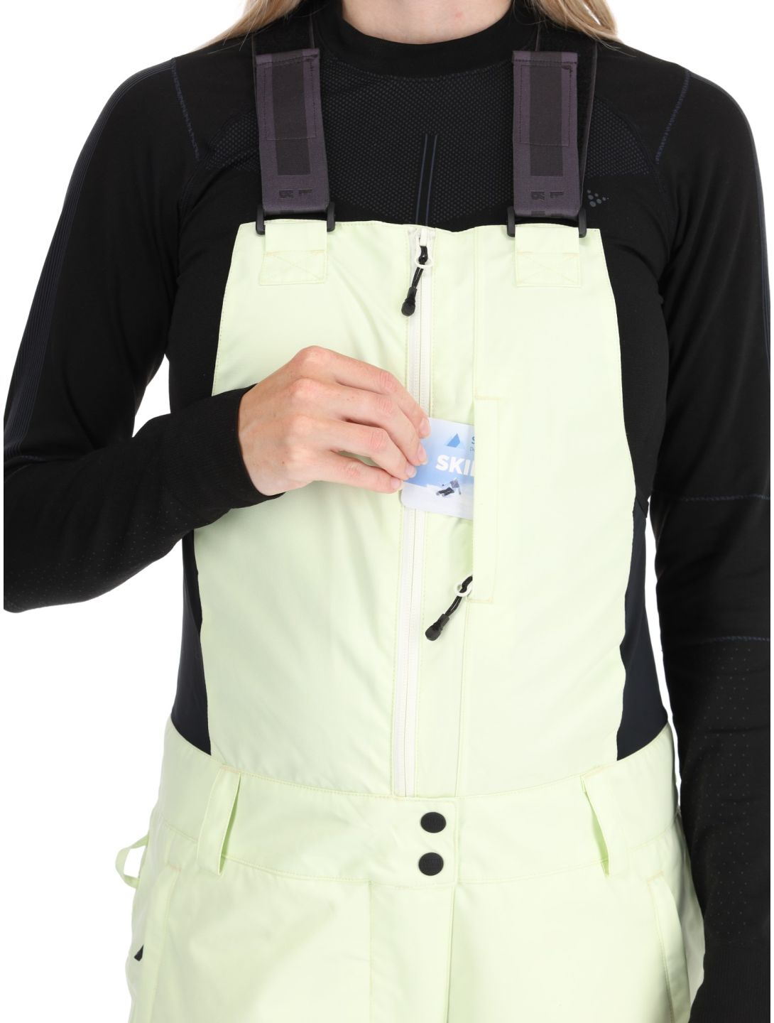 Picture, Brita BIB ski pants women Lime Cream green 