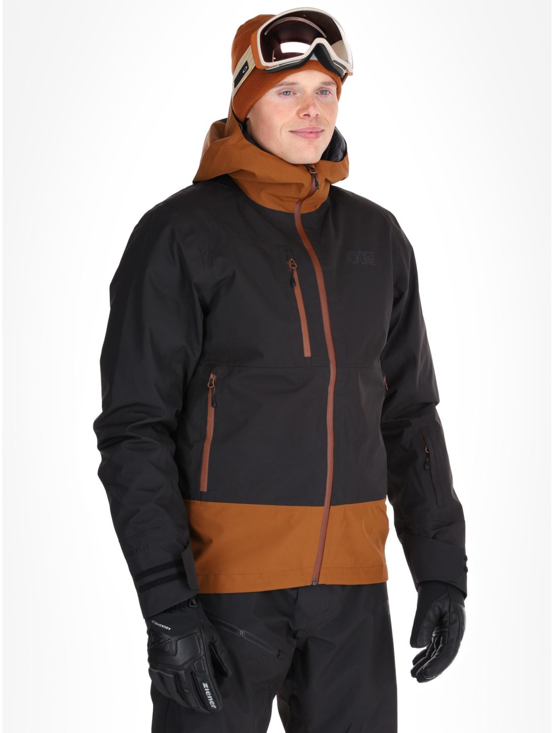 Picture, Broader 3L hardshell ski jacket men Black Chocolate black, brown 