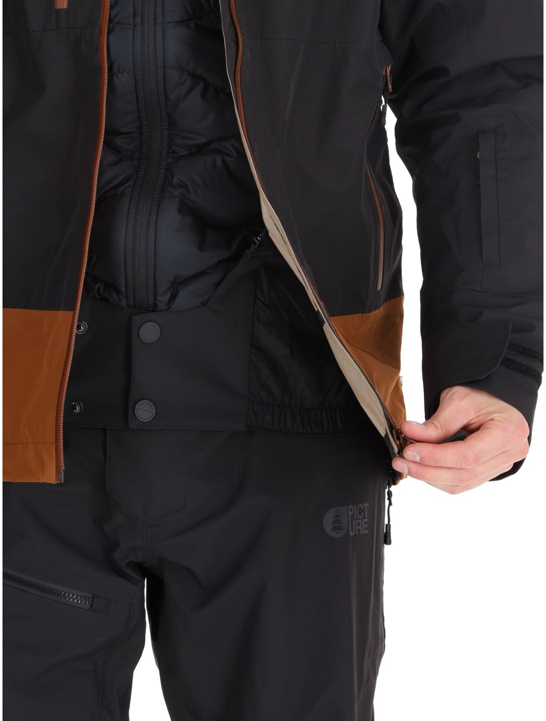 Picture, Broader 3L hardshell ski jacket men Black Chocolate black, brown 