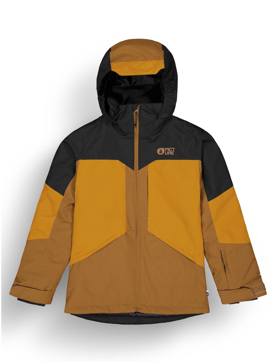 Picture, Cossmo ski jacket kids Black Honey Chocolate black, brown, orange 