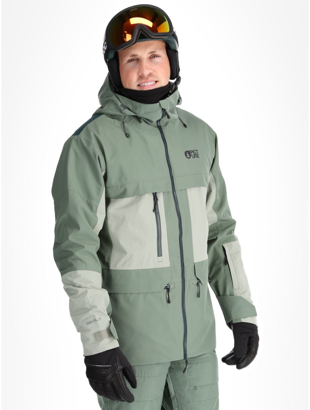 Picture, Dugnad ski jacket men Shdow Lauren Wreath green 