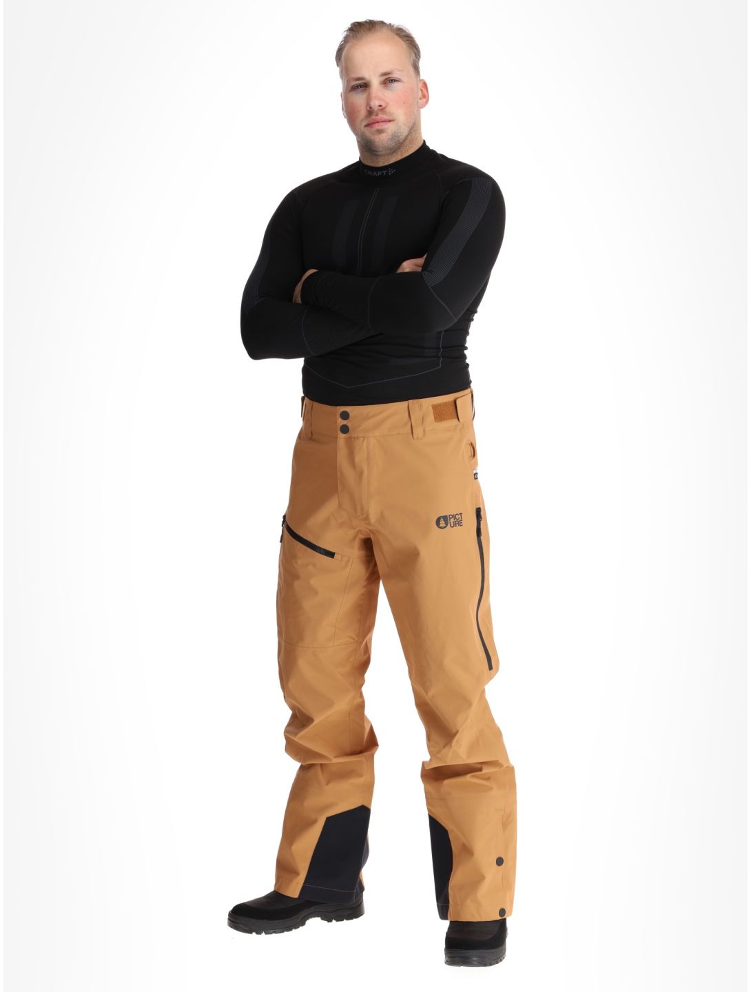 Picture, Eron 3L hardshell ski pants men Brown Sugar brown 