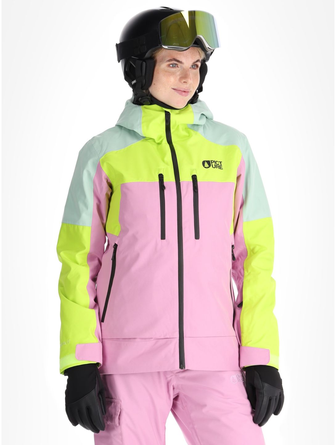 Picture, Exa ski jacket women Orchid Acid Lime Silt Green green, pink 