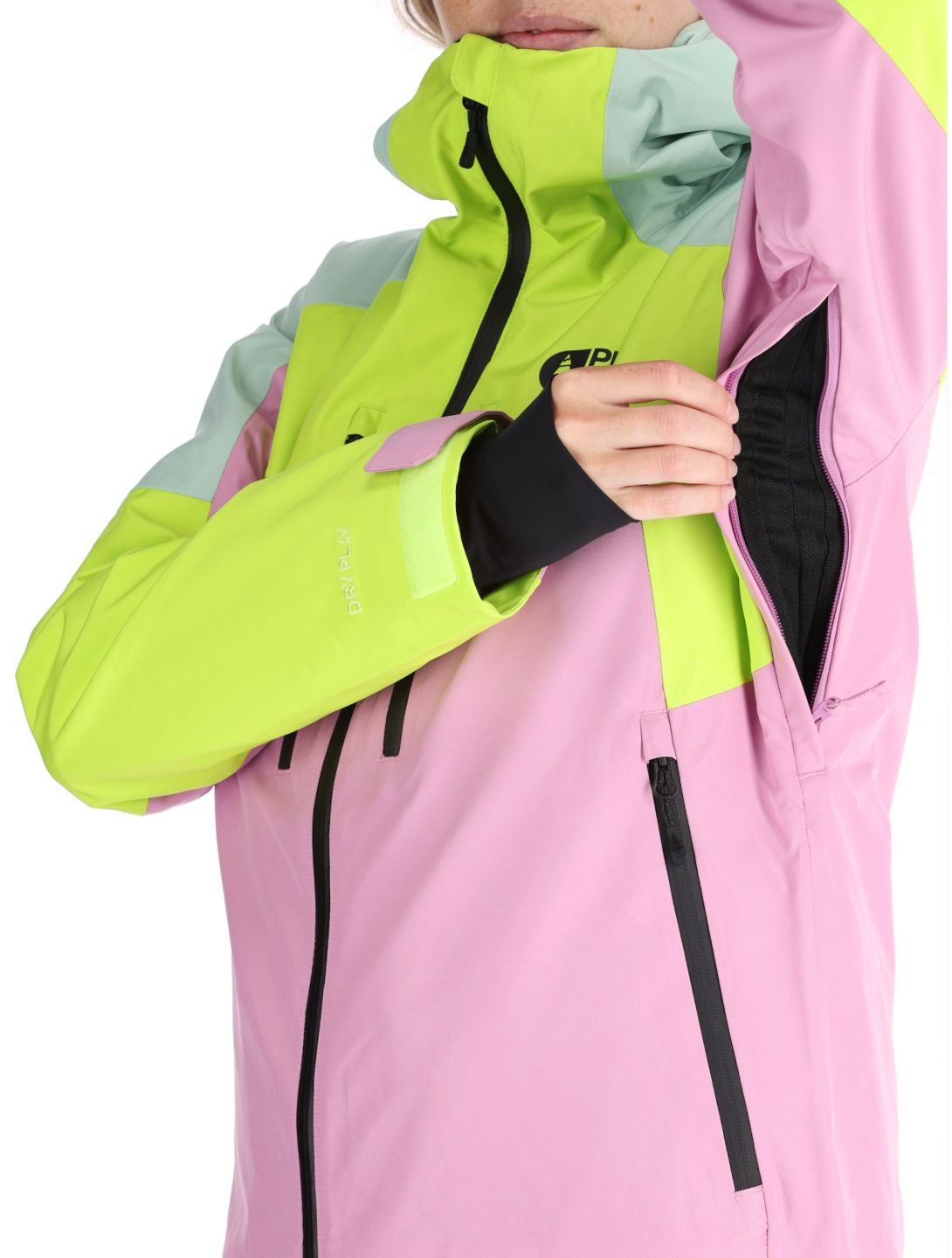 Picture, Exa ski jacket women Orchid Acid Lime Silt Green green, pink 