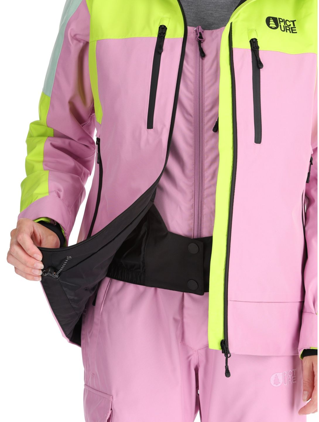 Picture, Exa ski jacket women Orchid Acid Lime Silt Green green, pink 