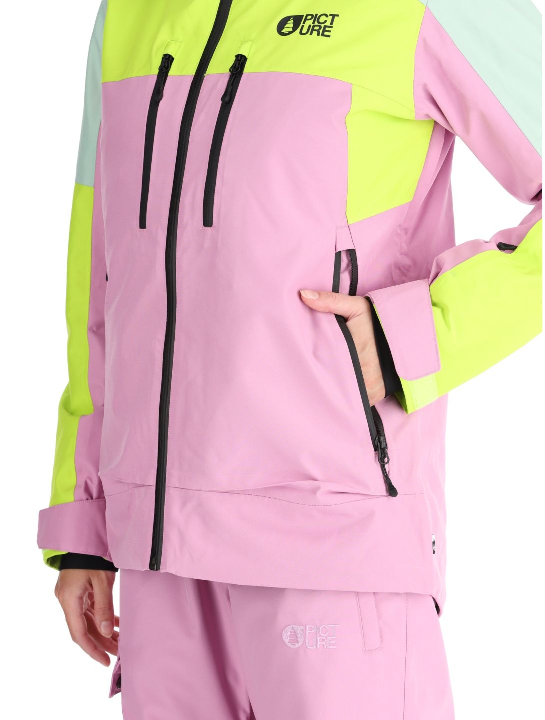 Picture, Exa ski jacket women Orchid Acid Lime Silt Green green, pink 