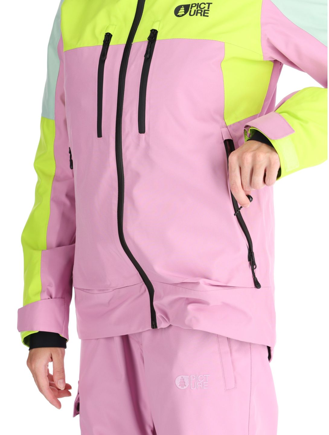 Picture, Exa ski jacket women Orchid Acid Lime Silt Green green, pink 