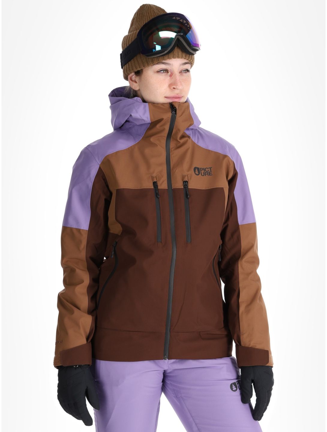 Picture, Exa ski jacket women Paisley Purple Cocoa Brown Chicory Coffee brown, purple 