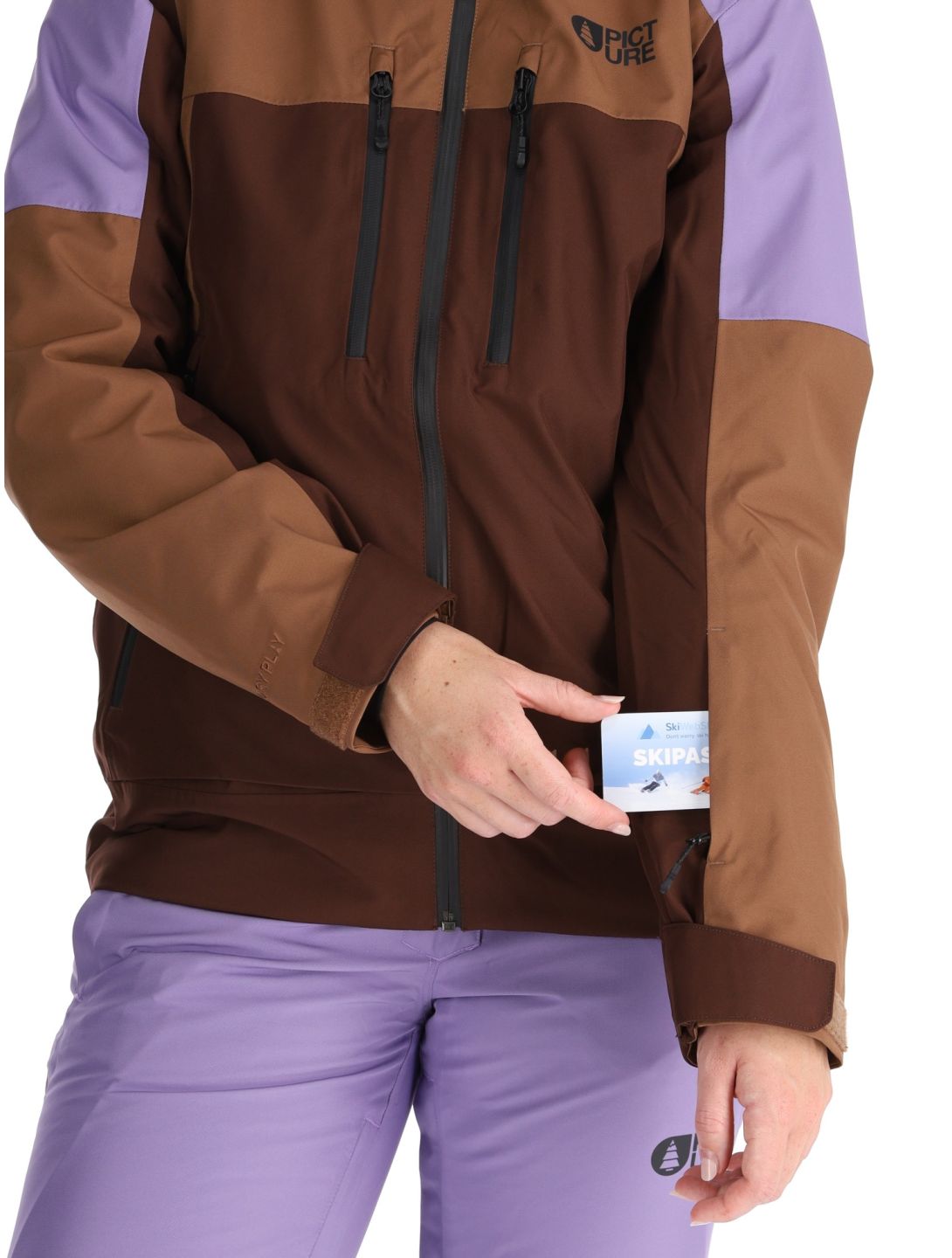 Picture, Exa ski jacket women Paisley Purple Cocoa Brown Chicory Coffee brown, purple 