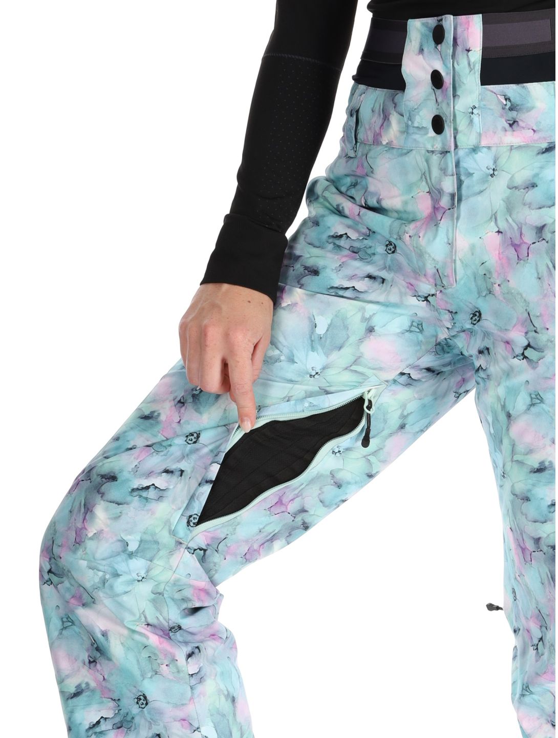 Picture, Exa Printed ski pants women Blurry Water Print multicolor 