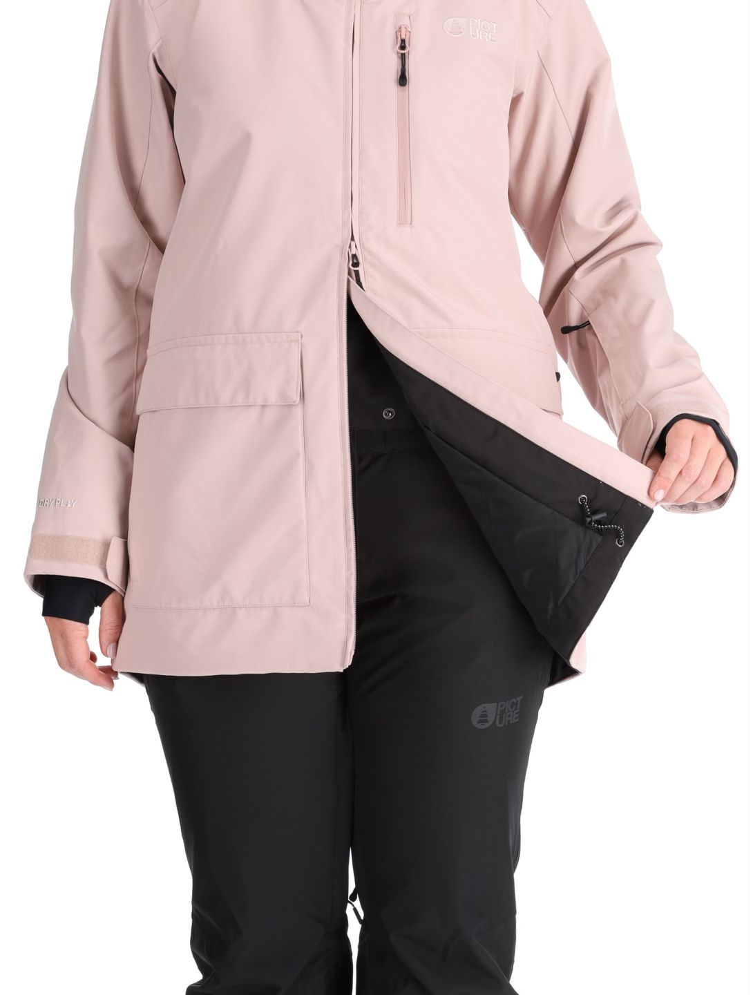 Picture, Glawi ski jacket women Shadow Gray pink 