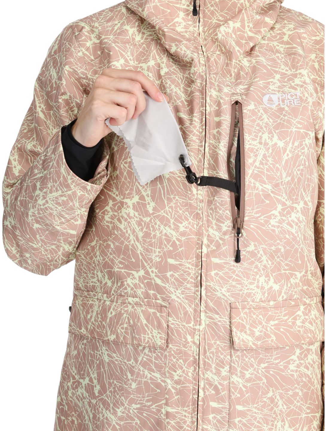 Picture, Glawi ski jacket women Textury Print beige 