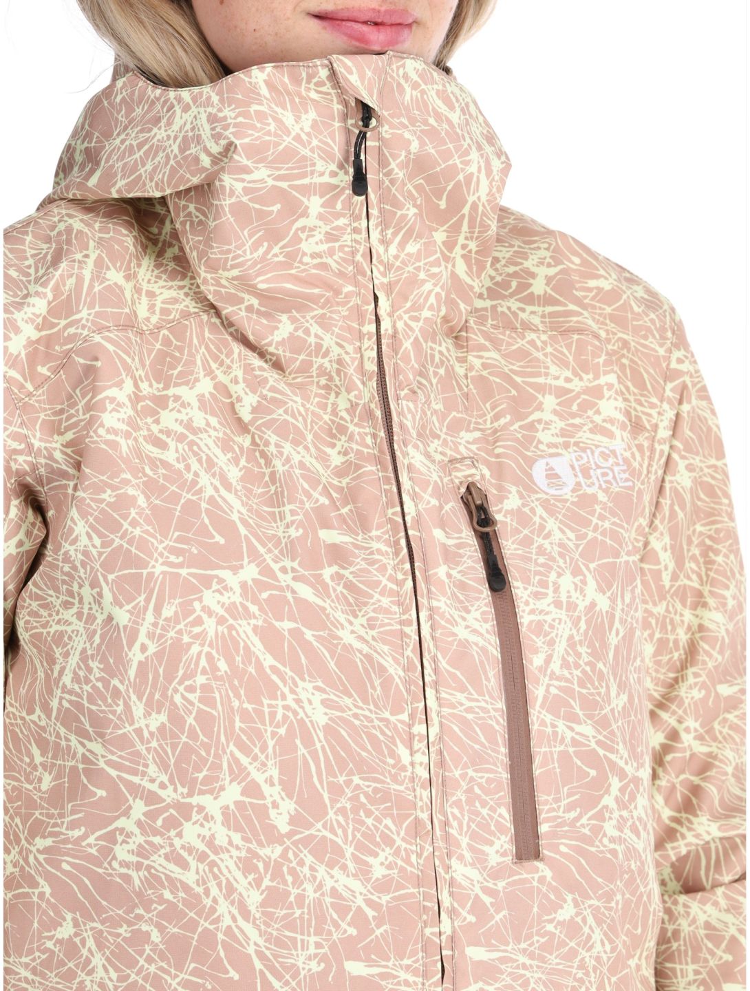 Picture, Glawi ski jacket women Textury Print beige 