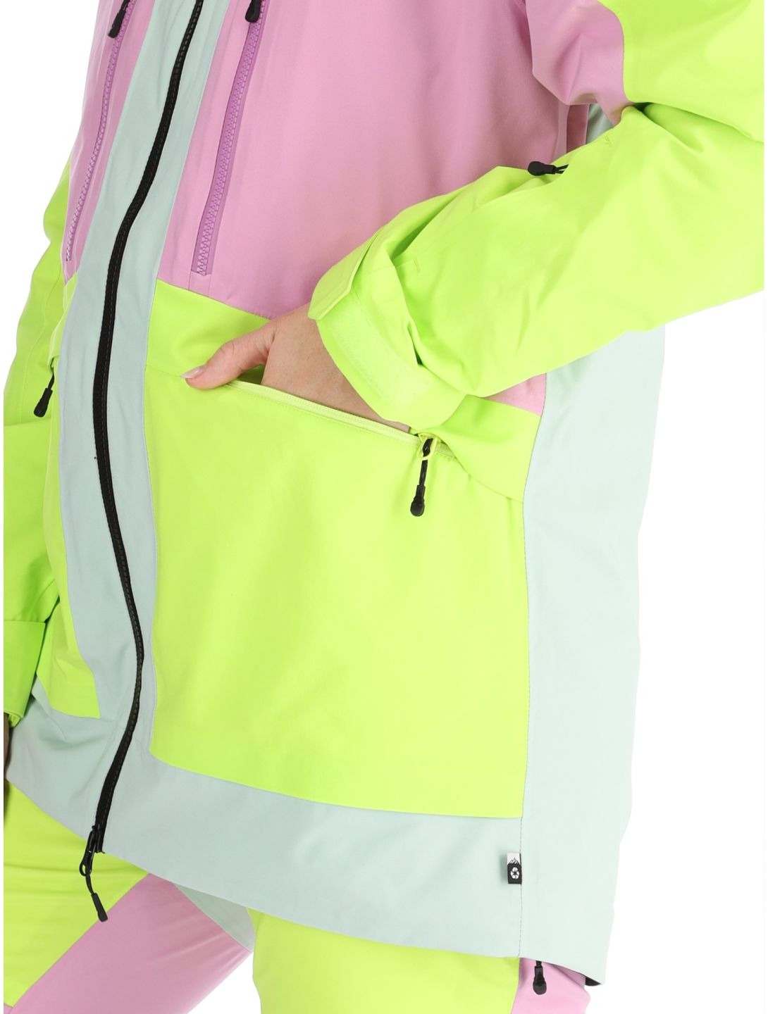 Picture, Haakon ski jacket women Silt Green Orchid Acid green, pink 