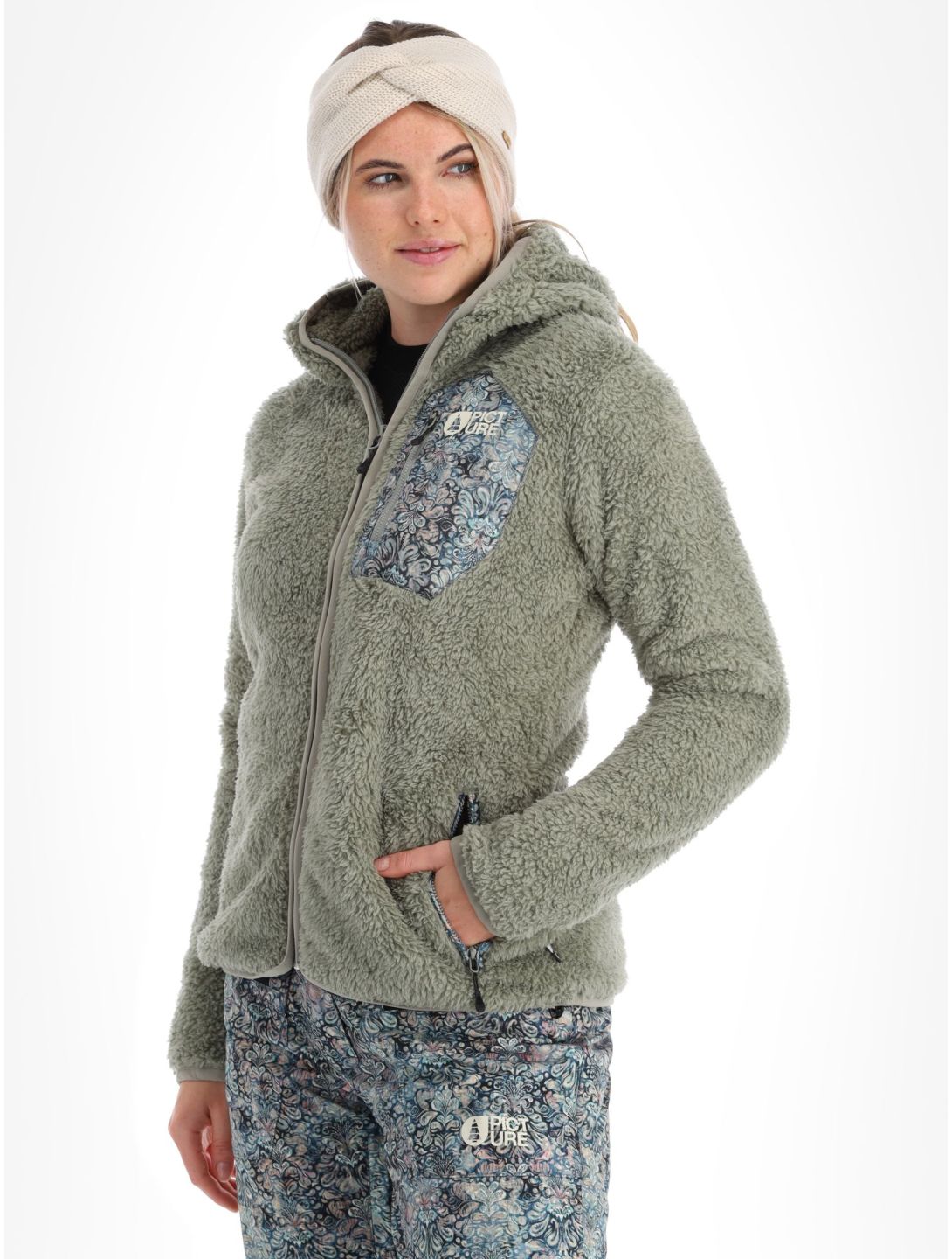 Picture, Izimo Fz Fleece jacket women Shadow green 