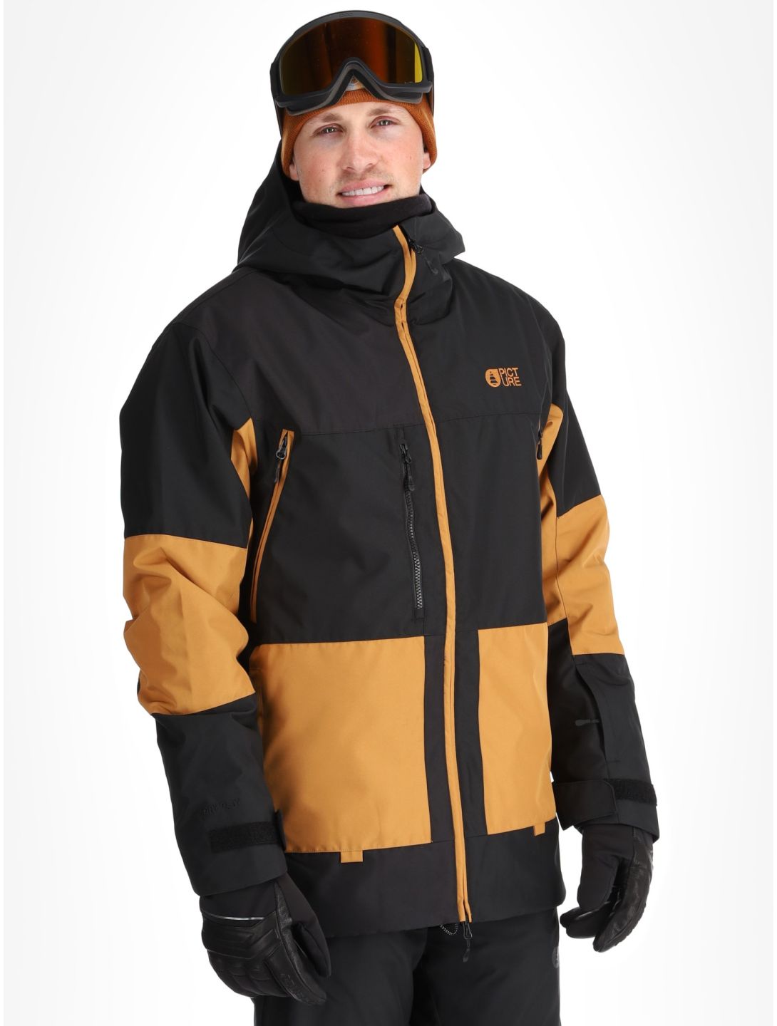 Picture, Jomoh ski jacket men Black Brown Sugar black, brown 