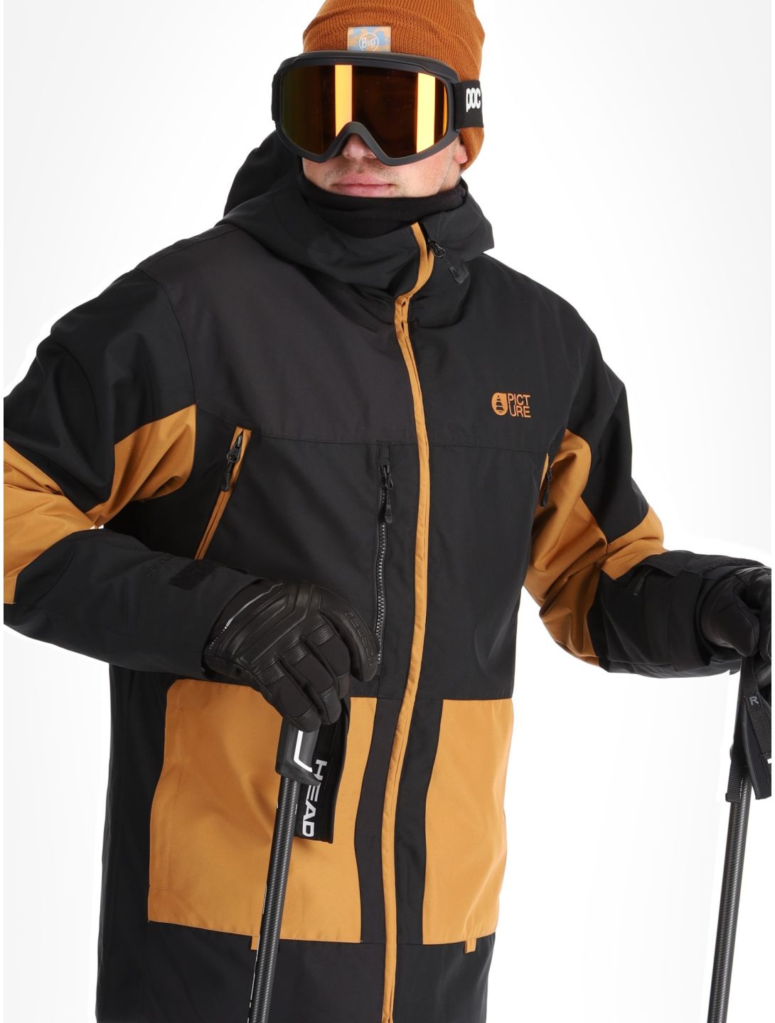 Picture, Jomoh ski jacket men Black Brown Sugar black, brown 