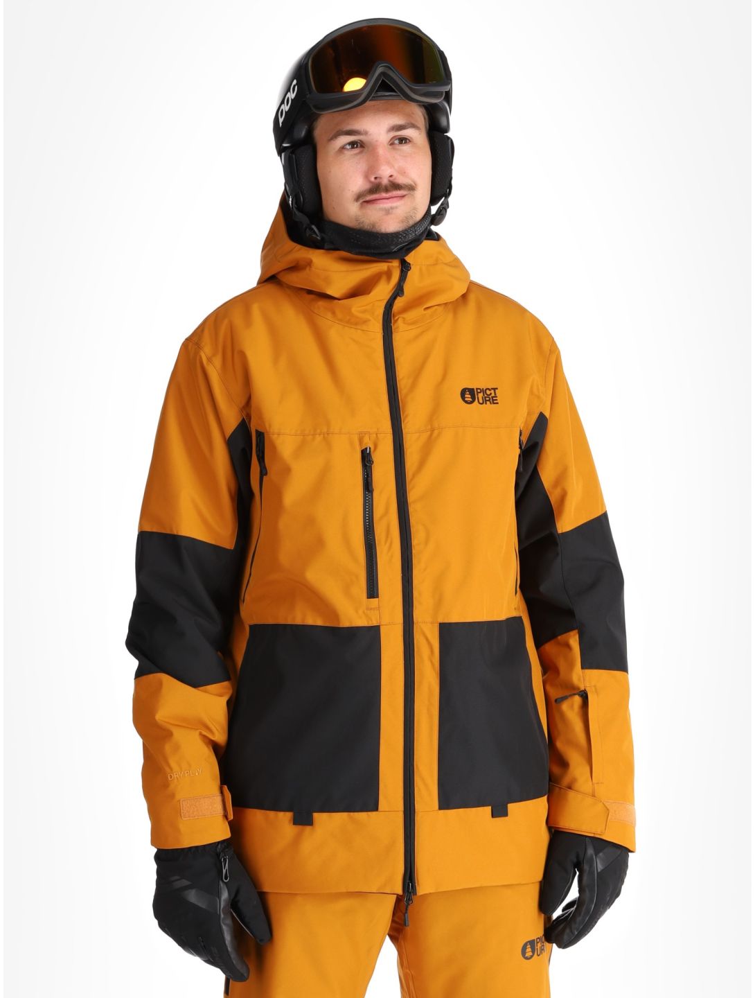 Picture, Jomoh ski jacket men Honey Black black, brown 