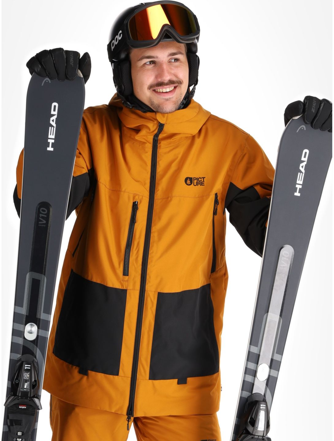 Picture, Jomoh ski jacket men Honey Black black, brown 