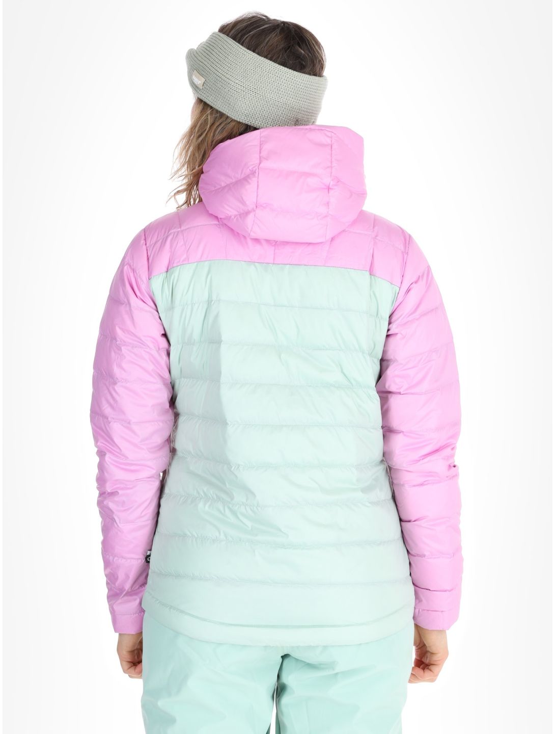 Picture, Mid Puff Down down jacket women Silt Green Orchid Acid green, pink 