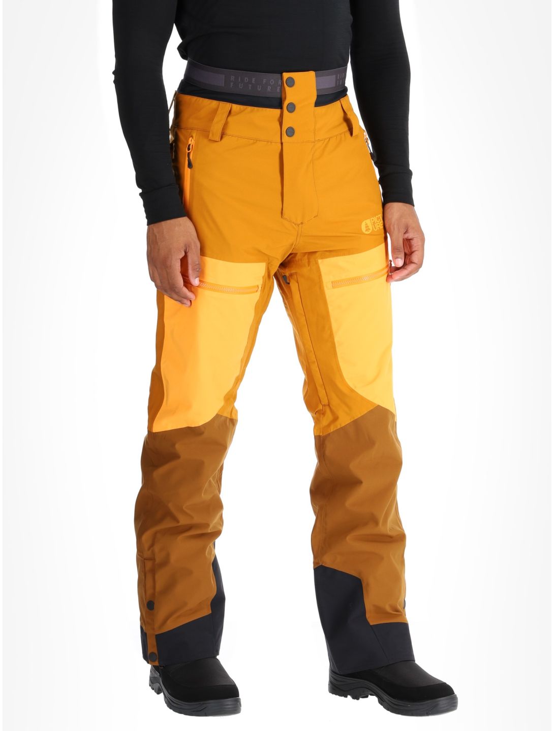 Picture, Naikoon ski pants men Honey Carrot Chocolat brown, orange 