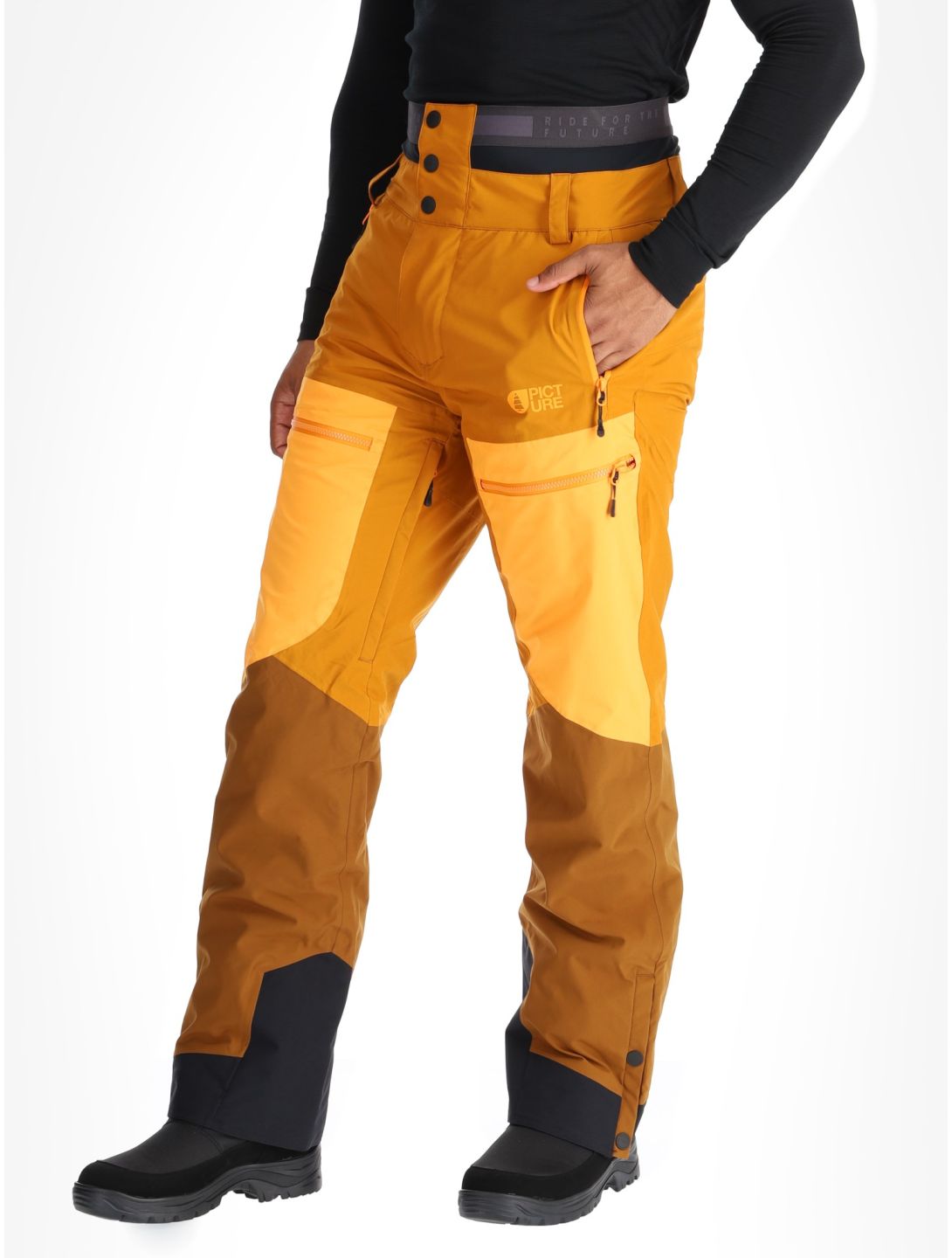 Picture, Naikoon ski pants men Honey Carrot Chocolat brown, orange 