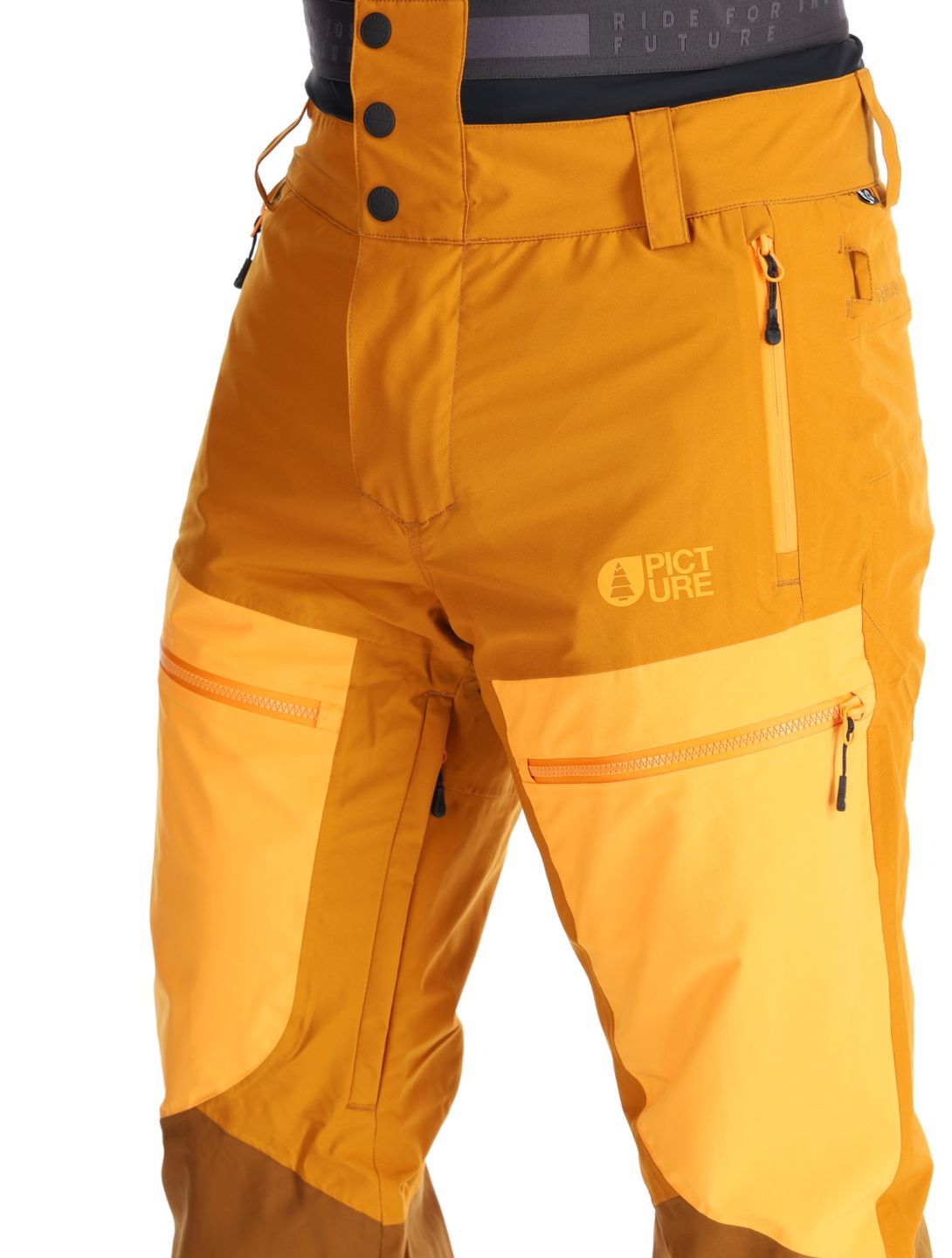 Picture, Naikoon ski pants men Honey Carrot Chocolat brown, orange 