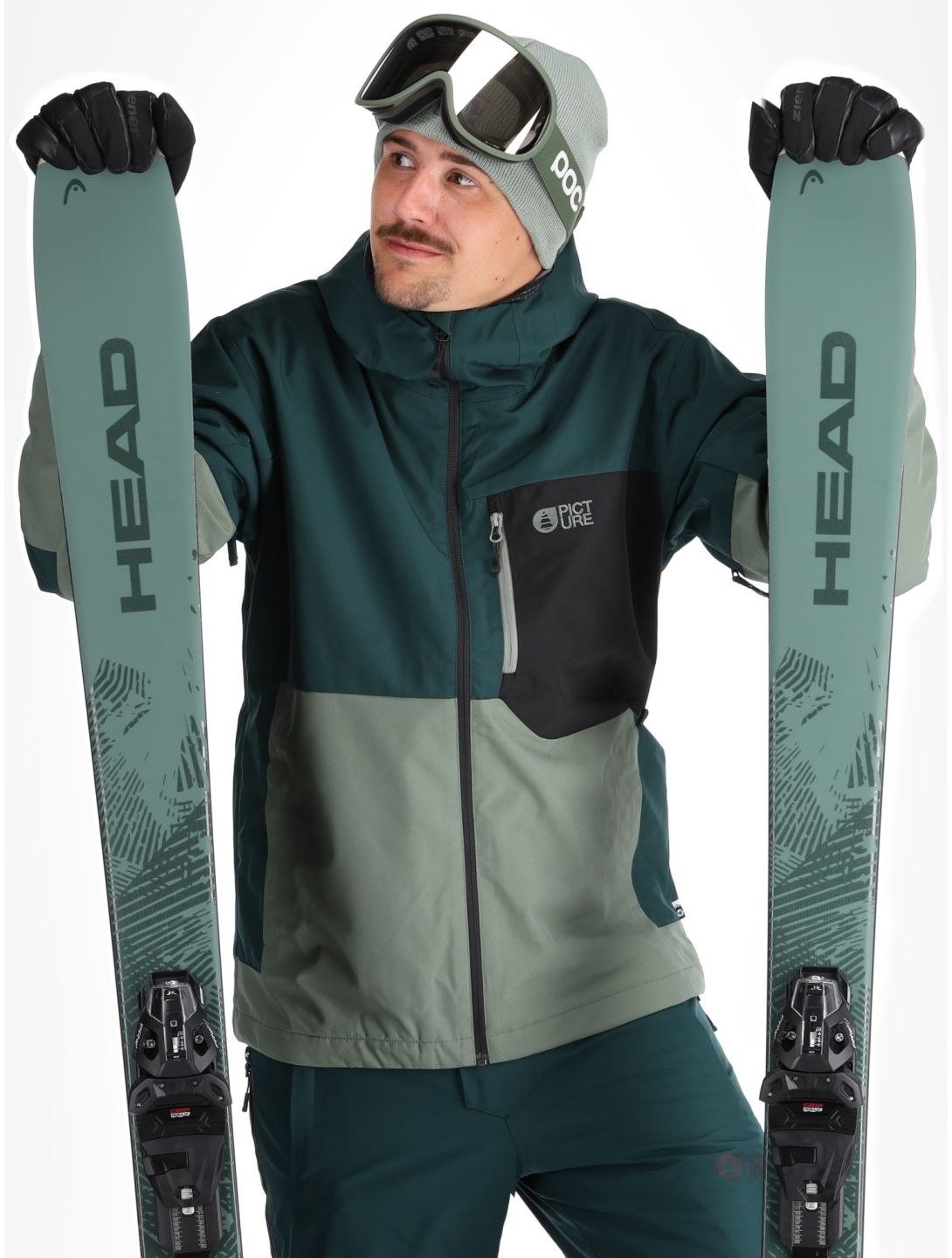 Picture, Nitric ski jacket men Ponderosa Pine green 