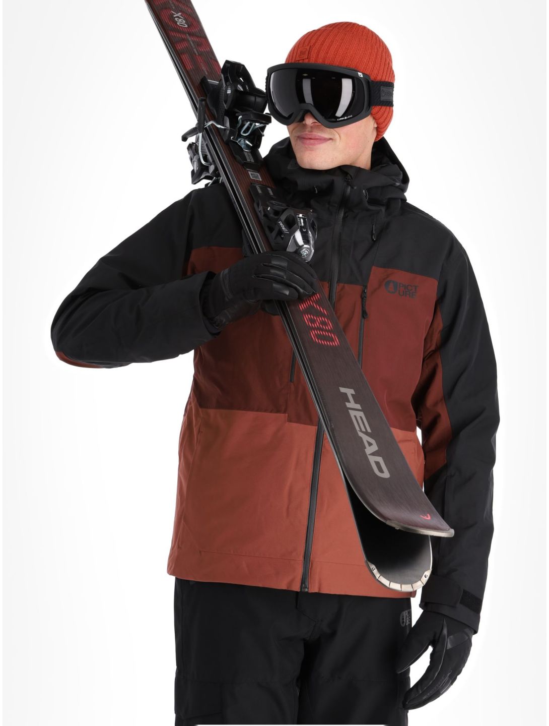 Picture, Object ski jacket men Andorra-Black black, burgundy 