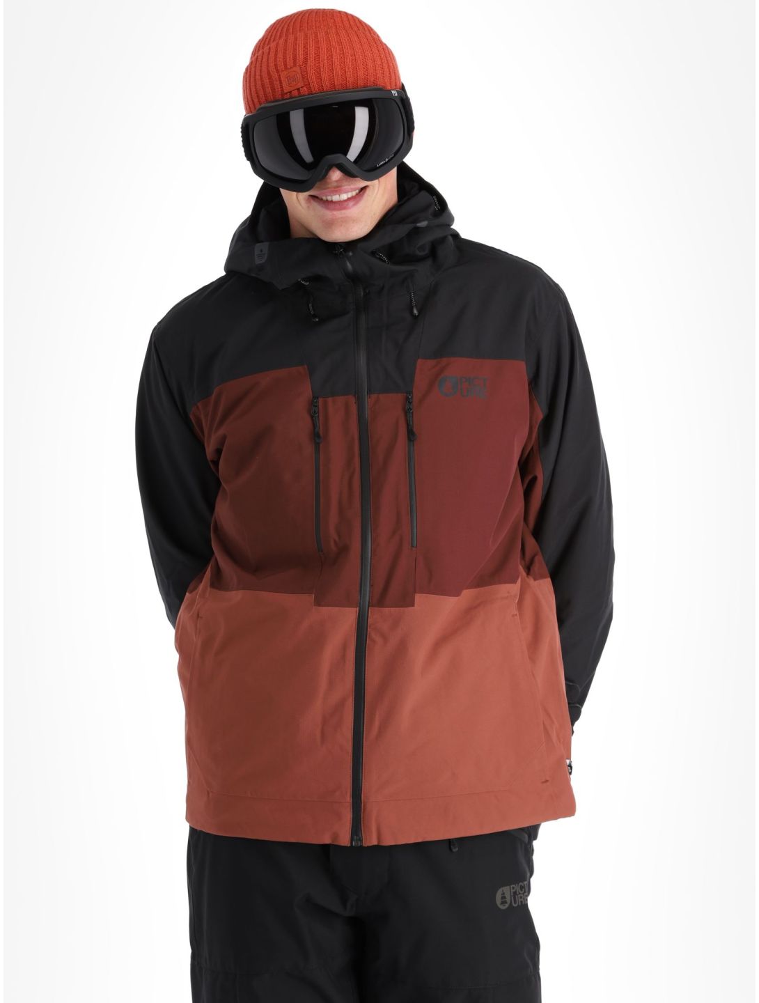 Picture, Object ski jacket men Andorra-Black black, burgundy 