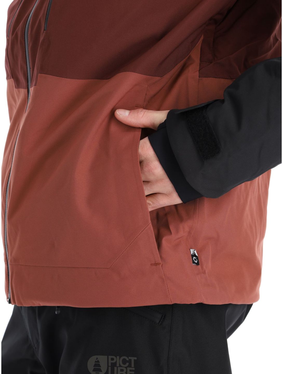 Picture, Object ski jacket men Andorra-Black black, burgundy 